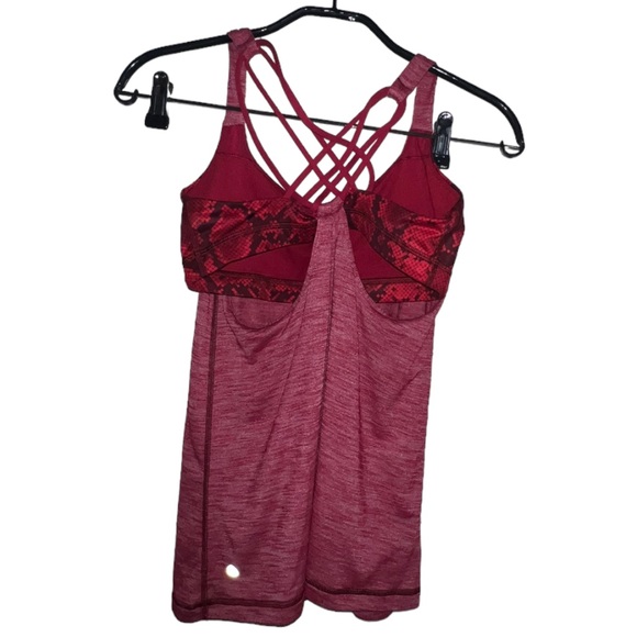 Lululemon Sunset salutation Tank Top Red Sz 4 - Picture 3 of 8